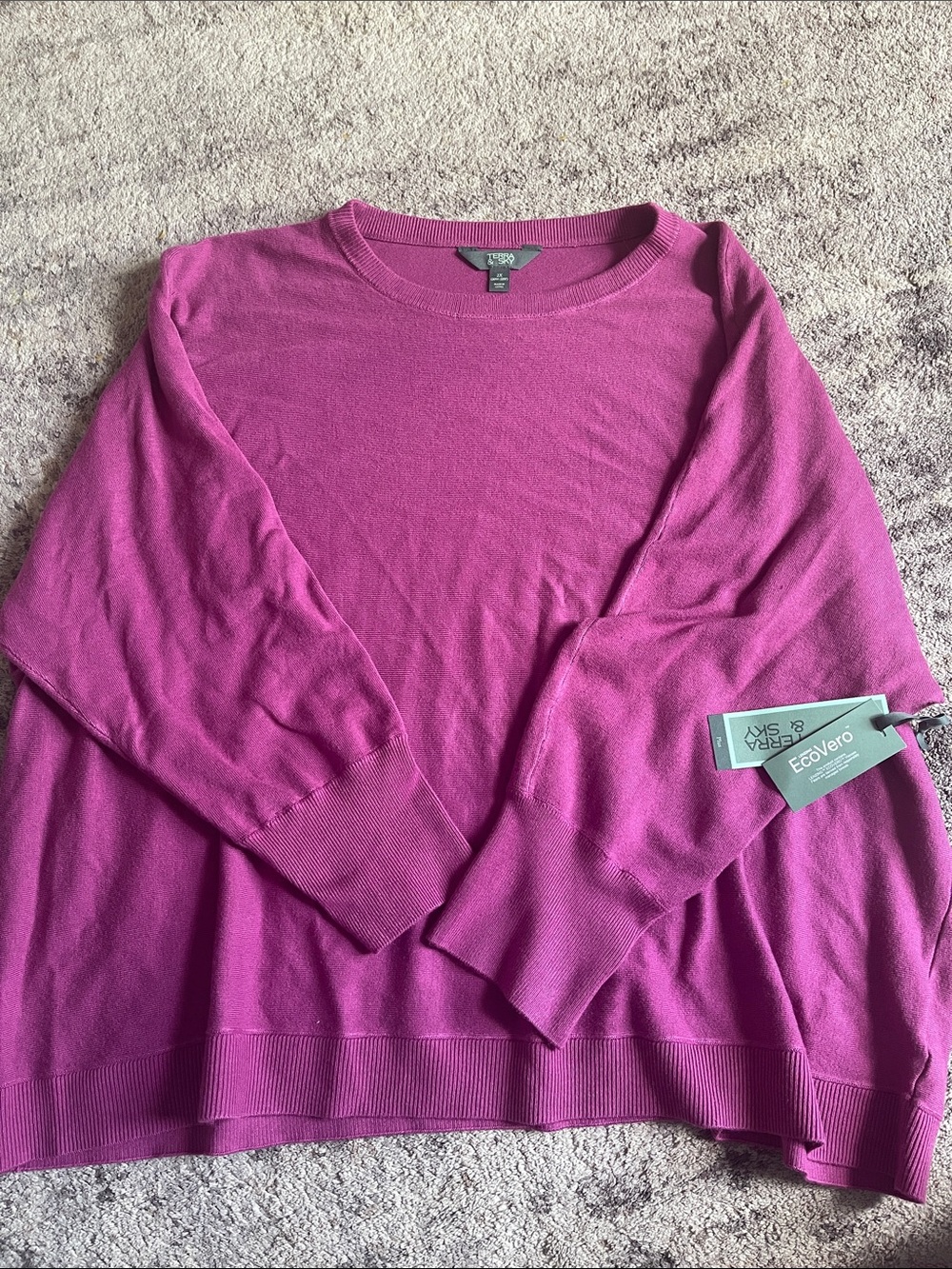 NWT Terra & Sky Magenta Crewneck Sweater 2X